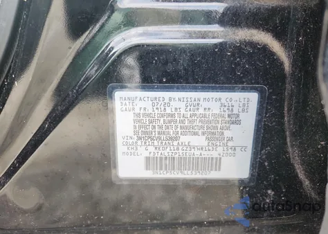 2020 Nissan Kicks Sv z USA, uszkodzony, nr VIN 3N1CP5CV9LL539207